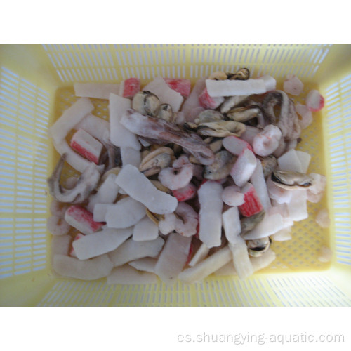Precio competitivo mariscos congelados mezclados en bolsa de color